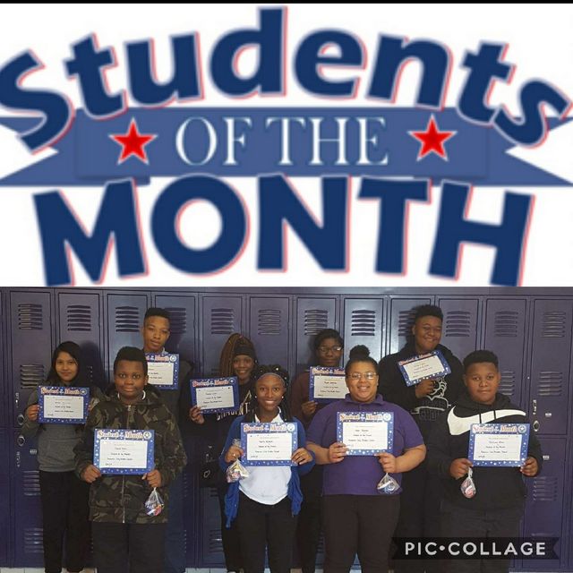 Bessemer City Middle School Highlights February Students of the Month